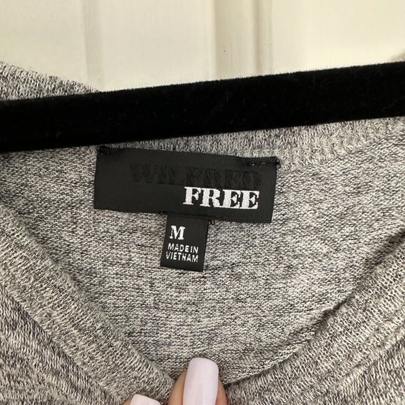 WILFRED FREE Long Sleeve Grey T-Shirt Dress - Picture 2 of 2